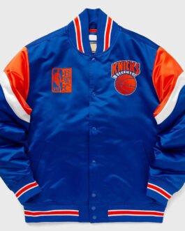 NY Knicks Heavyweight Royal Satin Jacket