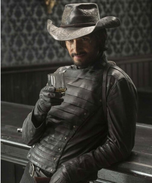 Rodrigo Santoro Westworld Leather Jacket with Quiver - Image 5