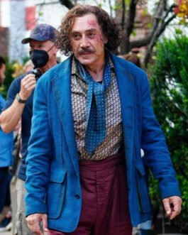 Javier Bardem Lyle Crocodile Blue Blazer