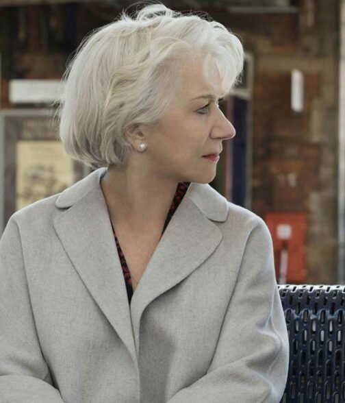 Helen Mirren The Good Liar Grey Wool Coat - Image 4