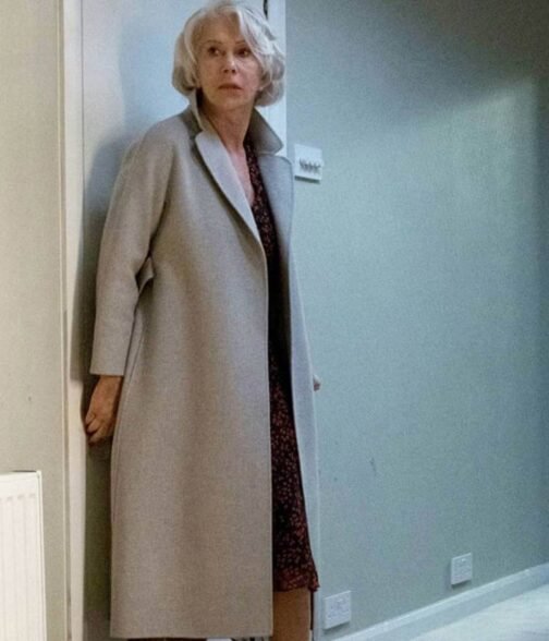 Helen Mirren The Good Liar Grey Wool Coat - Image 2