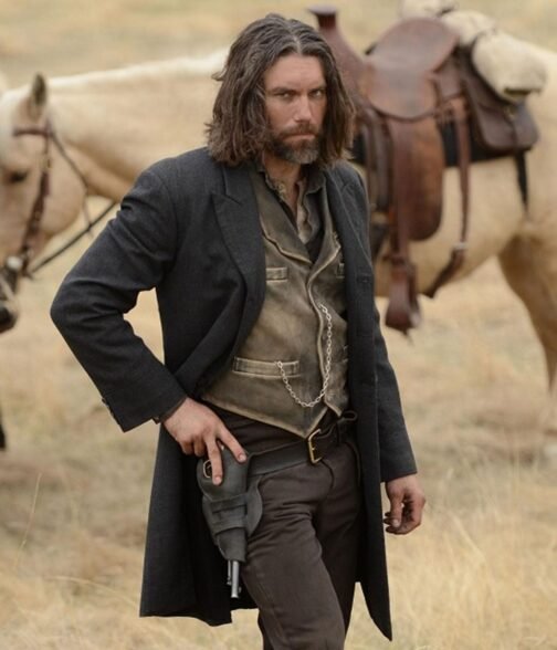 Anson Mount Hell on Wheels Black Wool Coat - Image 4
