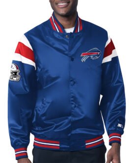 Helmet Buffalo Bills Midweight Royal Satin Jacket