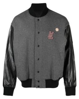 Helmut Lang Logo Varsity Bomber Jacket