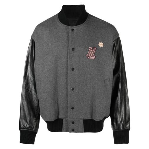 Helmut Lang Logo Varsity Bomber Jacket