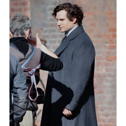 Henry Cavill Enola Holmes 2 Gray Wool Coat - Image 3
