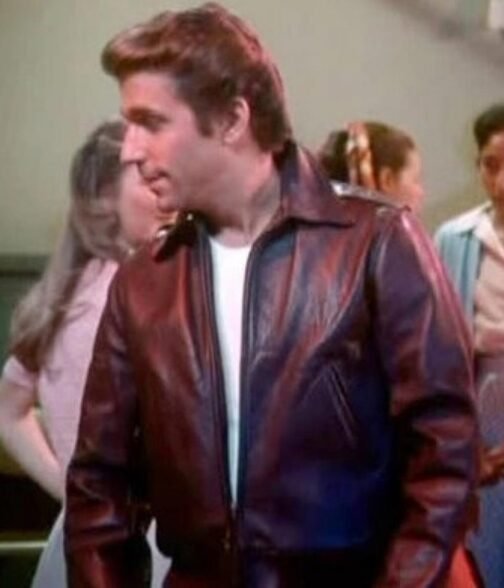 Henry Winkler Happy Days Brown Leather Jacket - Image 7