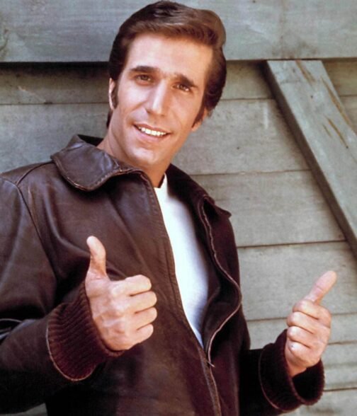Henry Winkler Happy Days Brown Leather Jacket - Image 5