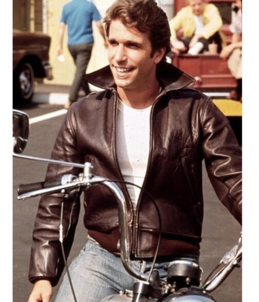 Henry Winkler Happy Days Brown Leather Jacket - Image 4