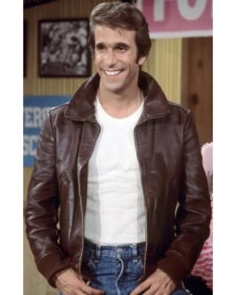 Henry Winkler Happy Days Brown Leather Jacket