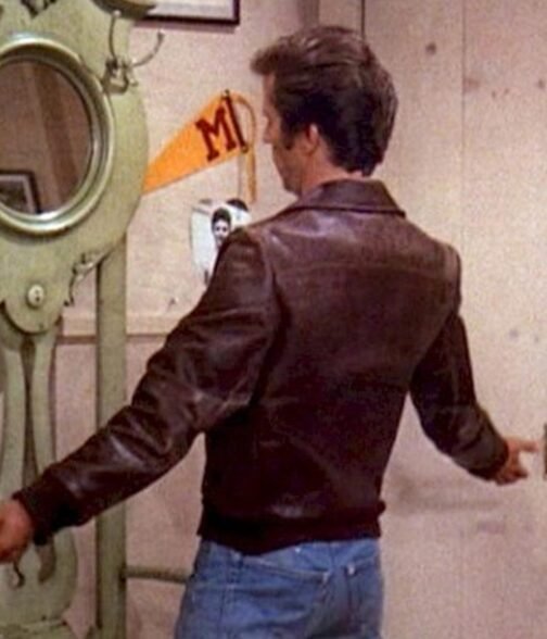 Henry Winkler Happy Days Brown Leather Jacket - Image 8