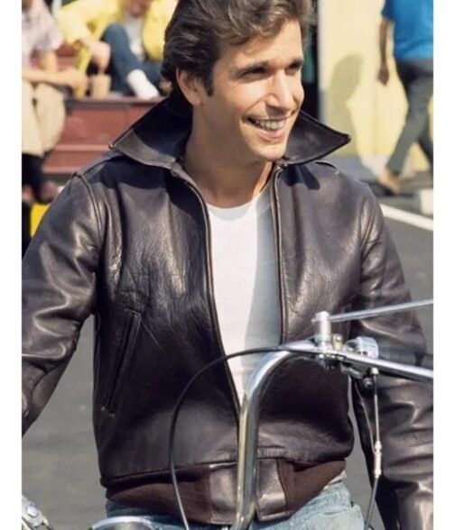 Henry Winkler Happy Days Brown Leather Jacket - Image 3
