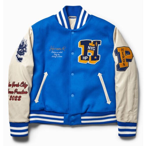 Heron Patches Varsity Jacket
