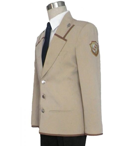 Hideki Hinata Angel Beats Cotton Beige Blazer - Image 4