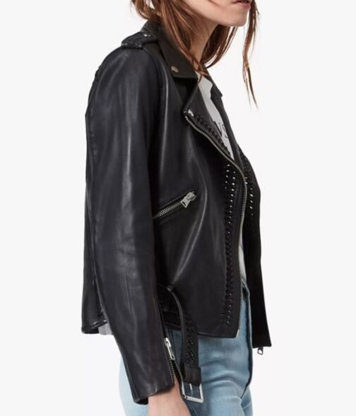 Hilary Duff How I Met Your Father Black Leather Jacket - Image 3