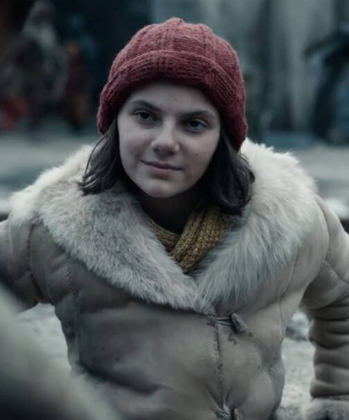 His Dark Materials Dafne Keen Shearling Coat - Image 3
