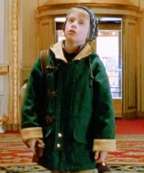 Macaulay Culkin Home Alone Green Wool Duffle Coat - Image 6