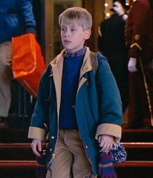 Macaulay Culkin Home Alone Green Wool Duffle Coat - Image 7