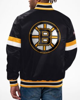 Home Game Boston Bruins Black Satin Jacket