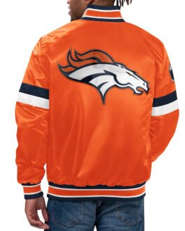 Home Game Denver Broncos Orange Satin Jacket
