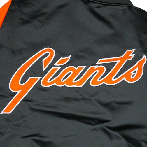 Home Game San Francisco Giants Black Satin Jacket - Image 5