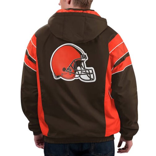 Home Team Cleveland Browns Half-Zip Hoodie Jacket - Image 2