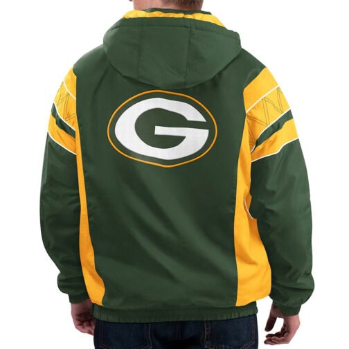 Home Team Green Bay Packers Green/Gold Half-Zip Hoodie Jacket - Image 2