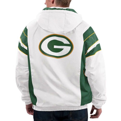 Home Team Green Bay Packers White Half-Zip Jacket - Image 4