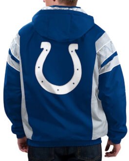Home Team Indianapolis Colts Royal/Gray Half-Zip Hoodie Jacket