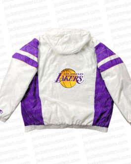 Home Team Los Angeles Lakers White Half-Zip Jacket
