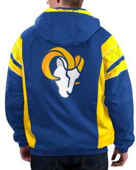 Home Team LA Rams Half-Zip Hoodie Jacket
