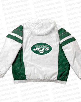 Home Team New York Jets White Half-Zip Jacket