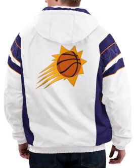 Phoenix Suns Home Team White Hoodie Jacket