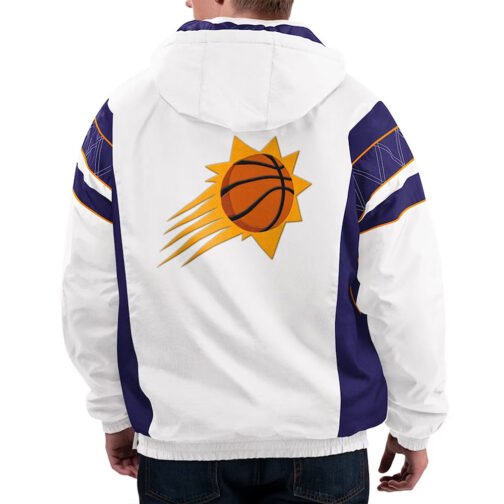 Phoenix Suns Home Team White Hoodie Jacket - Image 2