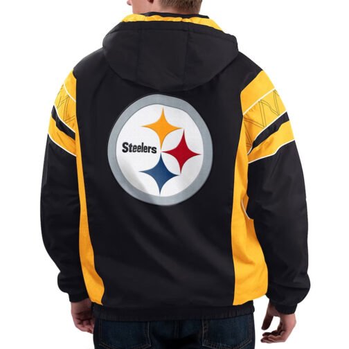Home Team Pittsburgh Steelers Black Half-Zip Hoodie Jacket - Image 2