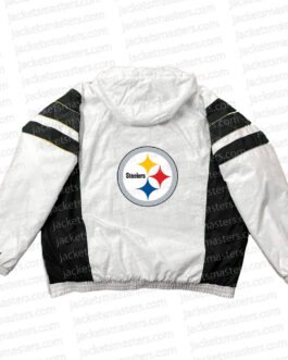 Home Team Pittsburgh Steelers White Half-Zip Jacket