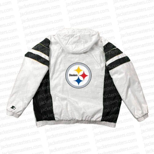 Home Team Pittsburgh Steelers White Half-Zip Jacket - Image 2