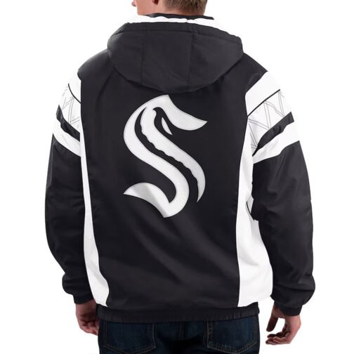 Home Team Seattle Kraken Half-Zip Hoodie Jacket - Image 2