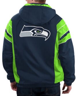 Home Team Seattle Seahawks Half-Zip Hoodie Jacket