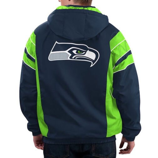 Home Team Seattle Seahawks Half-Zip Hoodie Jacket - Image 2