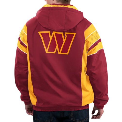 Home Team Washington Commanders Burgundy Half-Zip Hoodie Jacket - Image 2