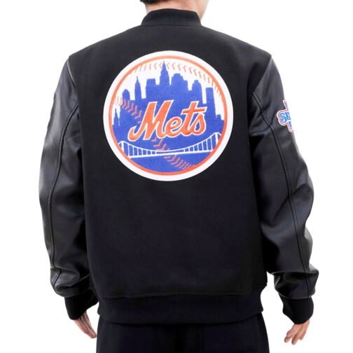 NY Mets Home Town Varsity Jacket - Image 4