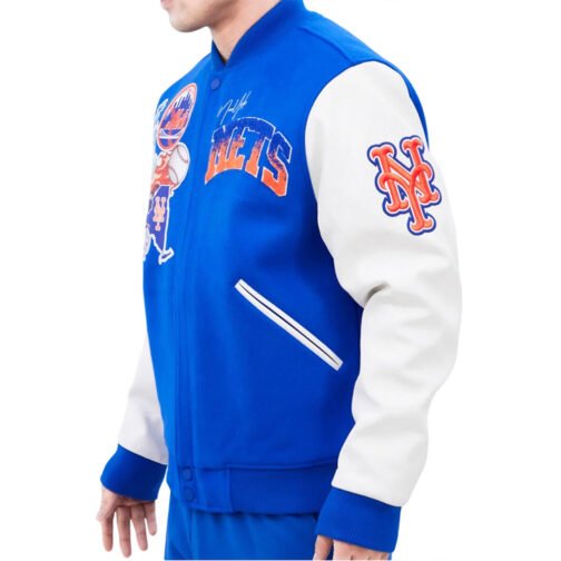 NY Mets Home Town Varsity Jacket - Image 5