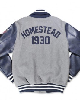 Homestead Grays Navy and Gray Varsity Jacket