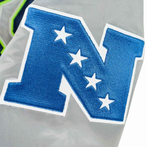 Hometown Hero Seattle Seahawks Grey Satin Jacket - Image 3