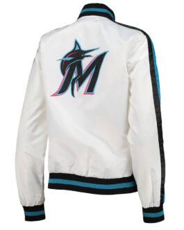 Hometown Miami Marlins White Satin Jacket
