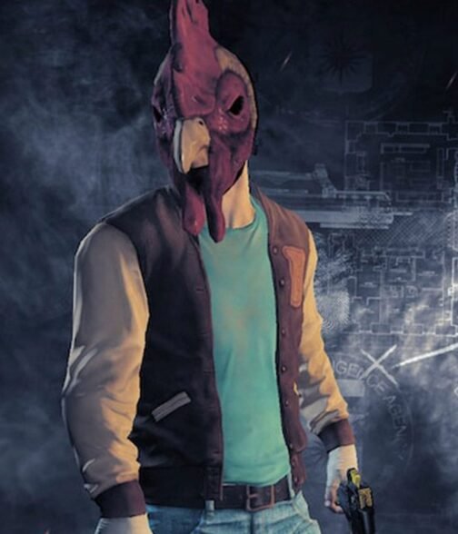 Hotline Miami Payday 2 B Letterman Jacket - Image 9