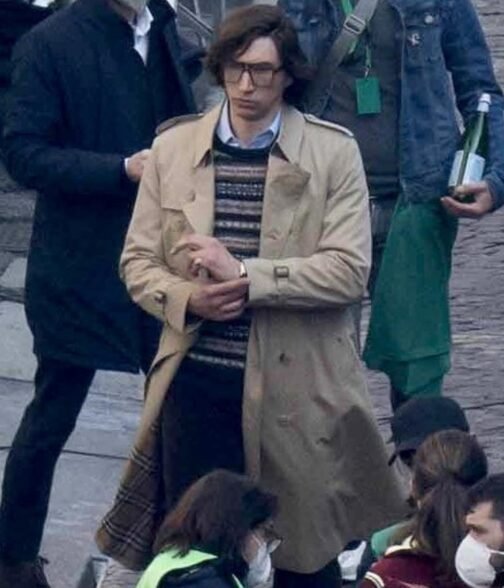 Adam Driver House of Gucci Double Breasted Coat - Image 8