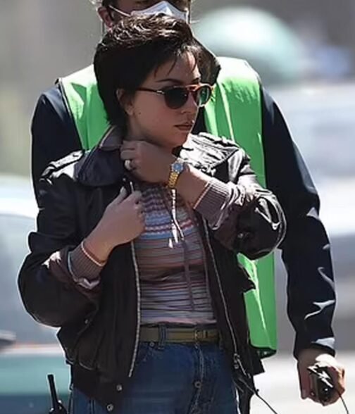 House of Gucci Lady Gaga Black Leather Jacket - Image 4