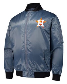 Houston Astros Charcoal Bomber Full-Zip Jacket